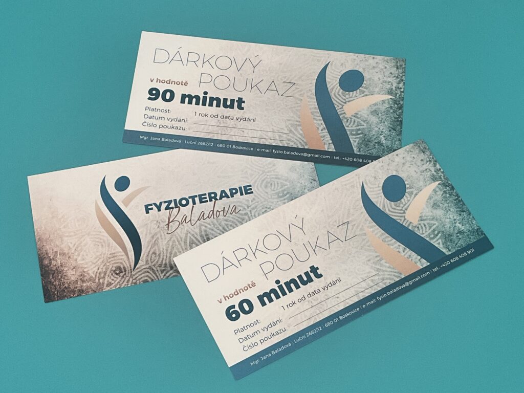 Dárkové poukázky fyzioterapie